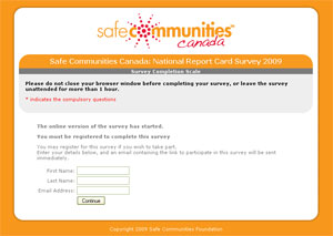 Safe Communities Canada National Report Card 2009